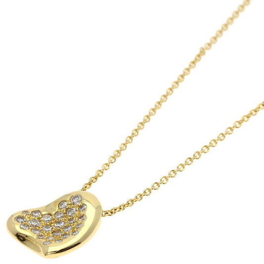 Tiffany & Co Full Heart Diamond Necklace 18K Yellow Gold Ladies