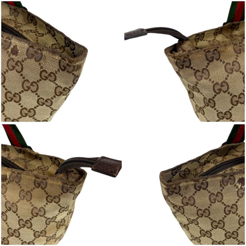 Gucci Sherry Line Mini Tote Bag Mini Handbag Brown GG Canvas