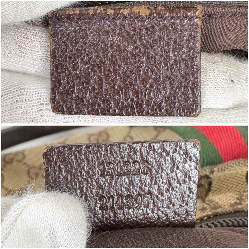 Gucci Sherry Line Mini Tote Bag Mini Handbag Brown GG Canvas