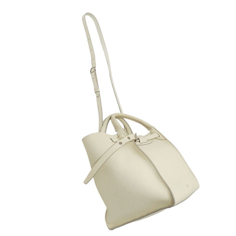 Celine Bag Women's Brand Handbag Shoulder Bag 2way Calf Big Bag Small Ivory