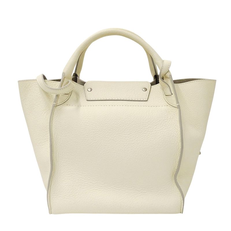Celine Bag Women's Brand Handbag Shoulder Bag 2way Calf Big Bag Small Ivory