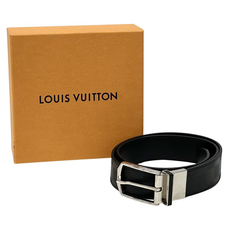 Louis Vuitton Belt Damier Infini Men's Brand Santur Scuff N'dah Reversible Onyx