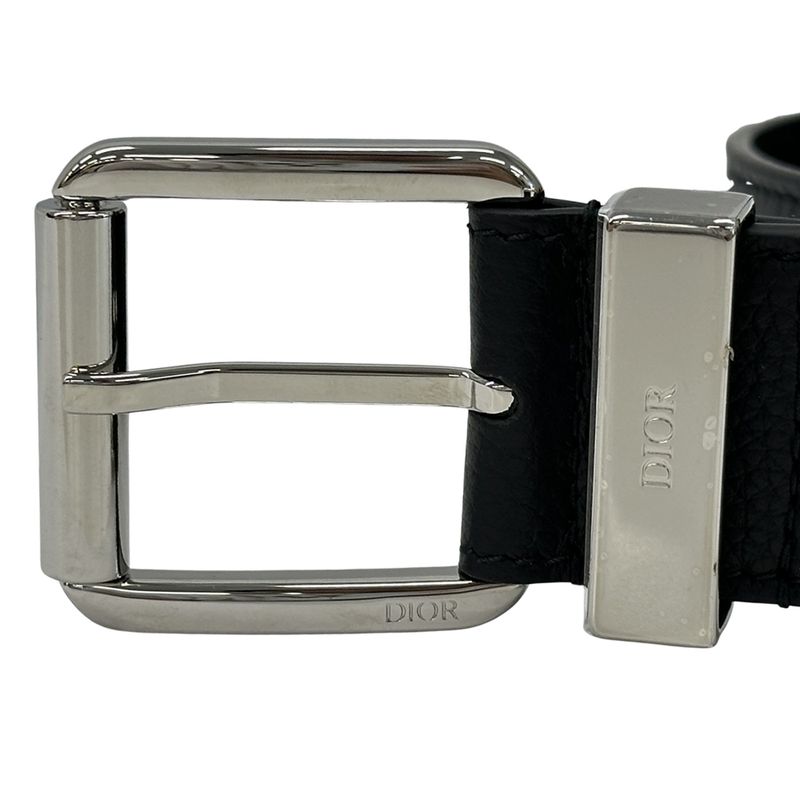 Dior Belt Men's Brand Leather Black 4333 Black Simple None Land Suit Business
