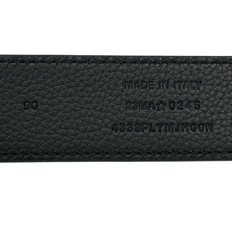 Dior Belt Men's Brand Leather Black 4333 Black Simple None Land Suit Business