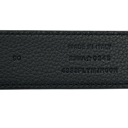 Dior Belt Men's Brand Leather Black 4333 Black Simple None Land Suit Business