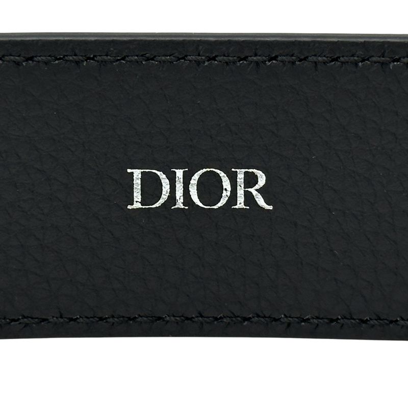 Dior Belt Men's Brand Leather Black 4333 Black Simple None Land Suit Business