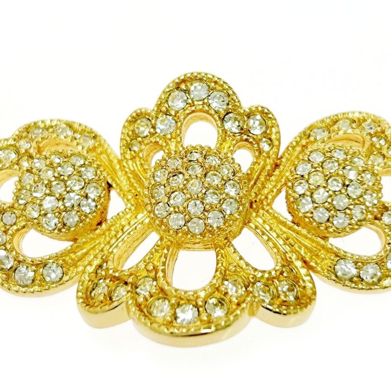 Christian Dior GP Rhinestone Flower Necklace Women 494061 Necklace