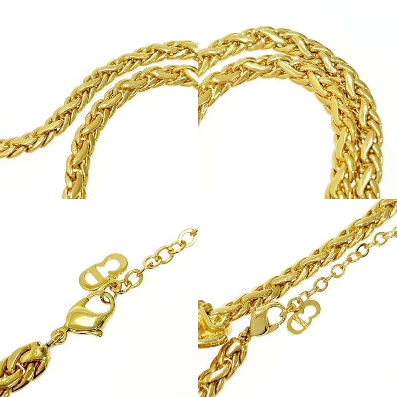 Christian Dior GP Rhinestone Flower Necklace Women 494061 Necklace