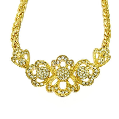 Christian Dior GP Rhinestone Flower Necklace Women 494061 Necklace