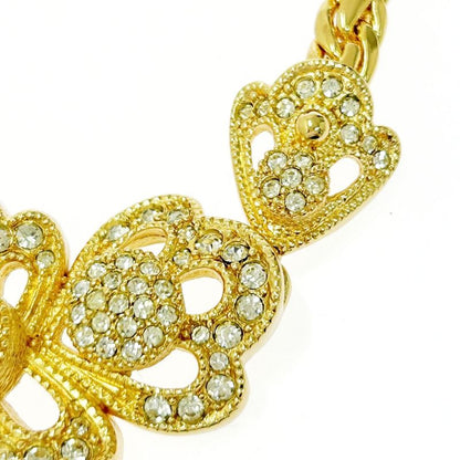 Christian Dior GP Rhinestone Flower Necklace Women 494061 Necklace