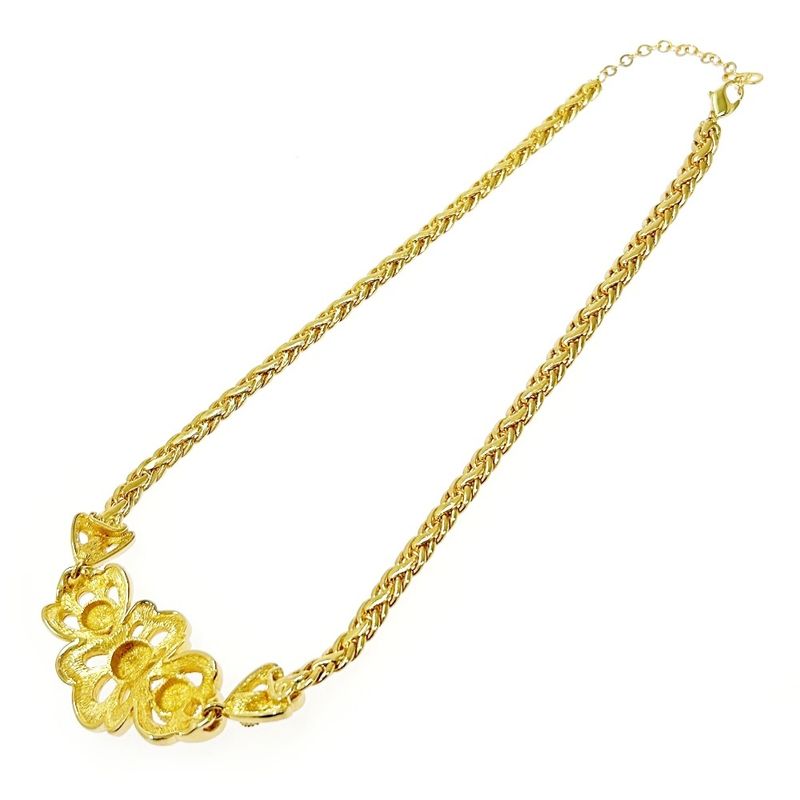 Christian Dior GP Rhinestone Flower Necklace Women 494061 Necklace