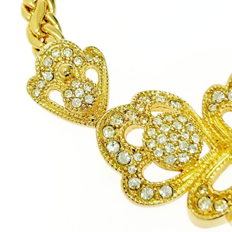 Christian Dior GP Rhinestone Flower Necklace Women 494061 Necklace