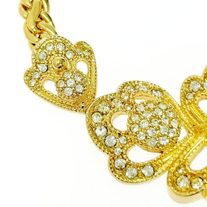 Christian Dior GP Rhinestone Flower Necklace Women 494061 Necklace