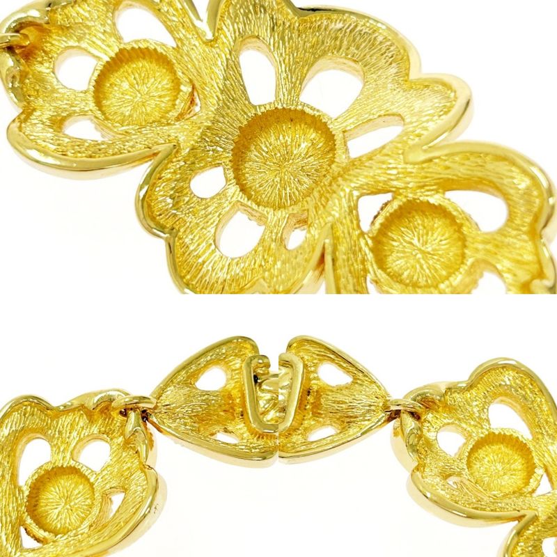 Christian Dior GP Rhinestone Flower Necklace Women 494061 Necklace