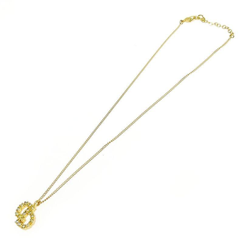 Christian Dior GP Rhinestone CD Logo Necklace Women 493422 Necklace