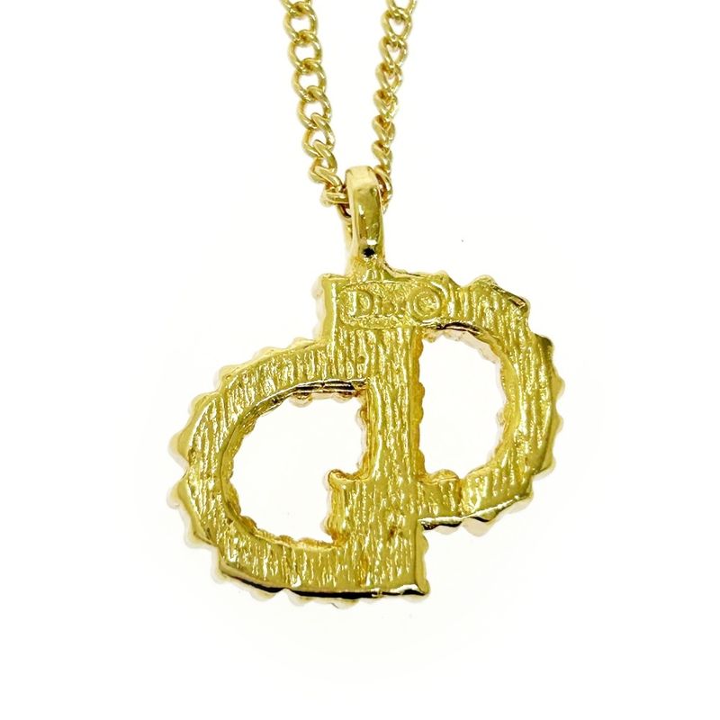 Christian Dior GP Rhinestone CD Logo Necklace Women 493422 Necklace