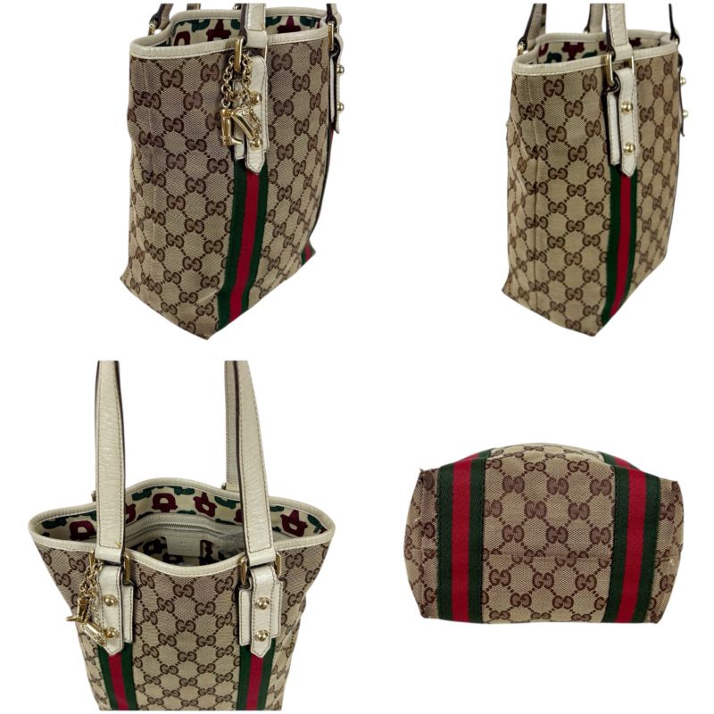 Gucci Sherry Line Mini Tote Handbag In GG Canvas Brown