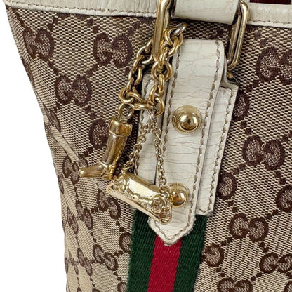 Gucci Sherry Line Mini Tote Handbag In GG Canvas Brown