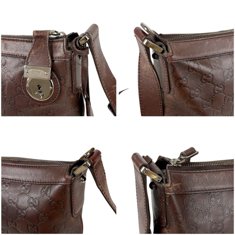 Gucci Shoulder Bag Dark Brown Sima Leather Crossbody Bag 148476