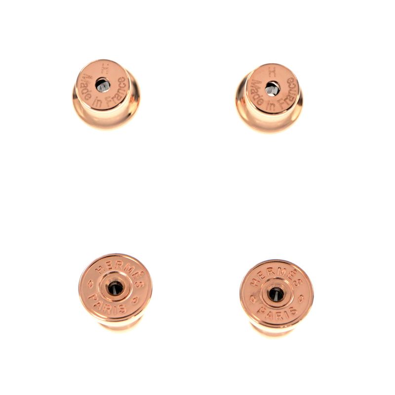 Hermes Earrings Pop Ash Cabas Le Pair Beauty Pink Rosegold Hardware