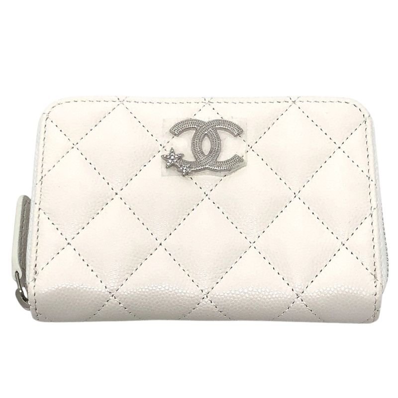 Chanel Star Coco Mark Ap3728 Caviar Skin White