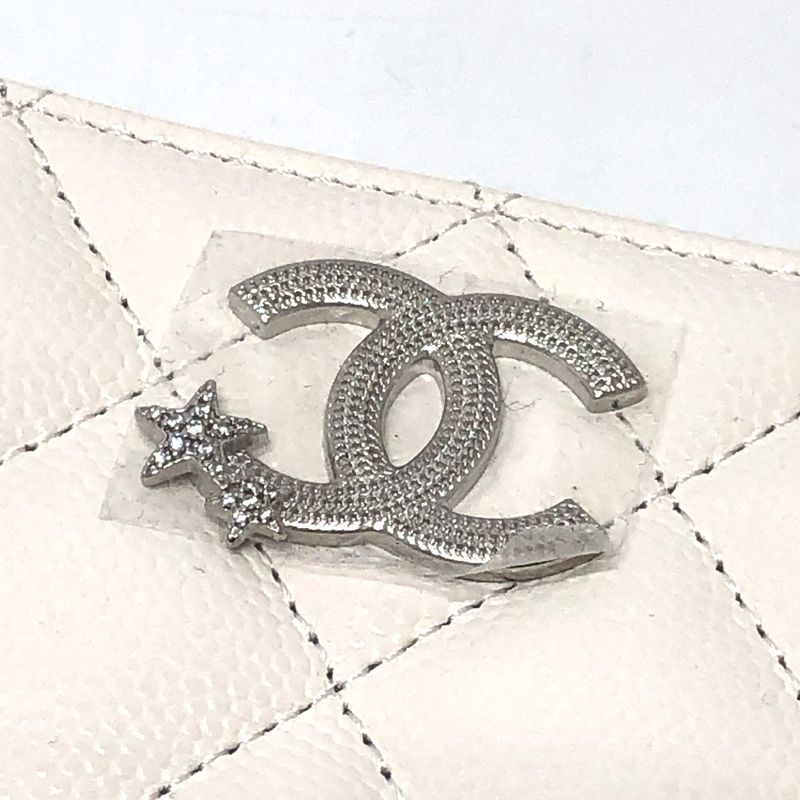 Chanel Star Coco Mark Ap3728 Caviar Skin White