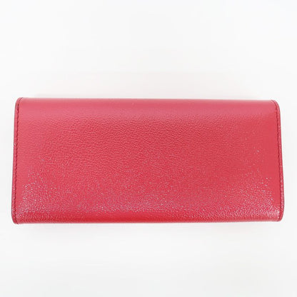 Bvlgari Long Wallet Bvlgari Wallet Bifold Red Gold Hardware Leather