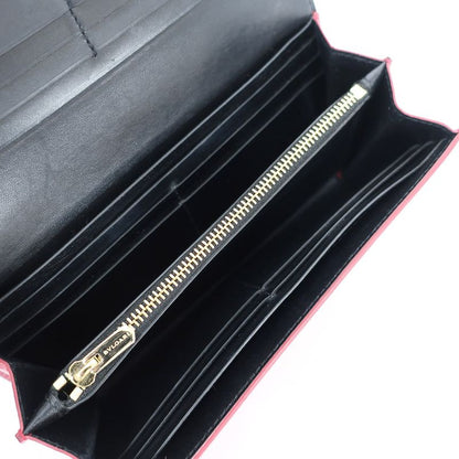 Bvlgari Long Wallet Bvlgari Wallet Bifold Red Gold Hardware Leather
