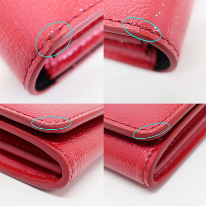 Bvlgari Long Wallet Bvlgari Wallet Bifold Red Gold Hardware Leather