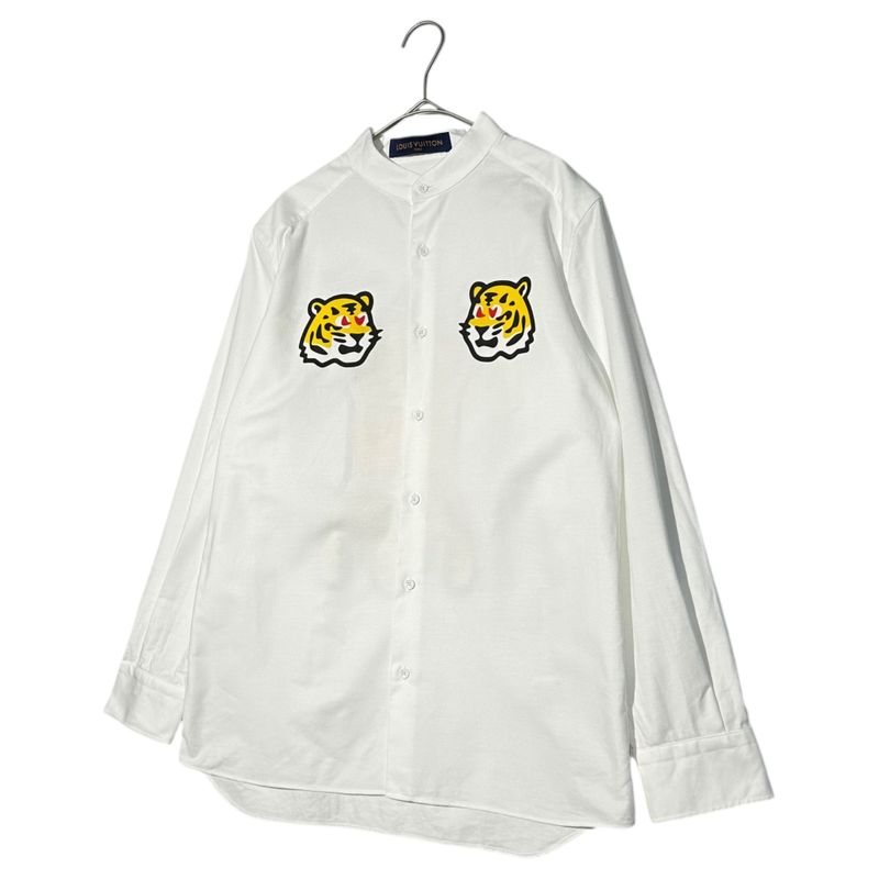 Louis Vuitton × Nigo 22ss Printed Tiger Mandarin Collar Long Sleeve Shirt