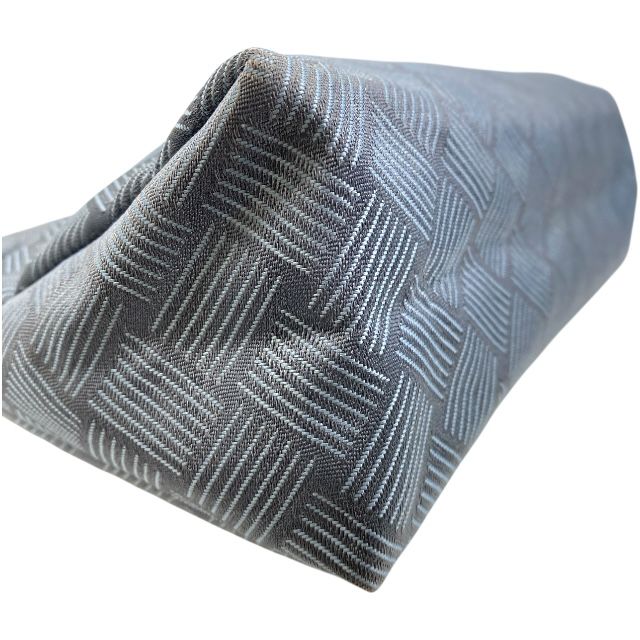 Bottega Veneta Clutch Bag Second Bag Intrecciato Nylon Canvas Gray Unisex