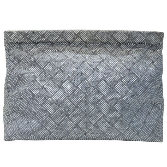 Bottega Veneta Clutch Bag Second Bag Intrecciato Nylon Canvas Gray Unisex