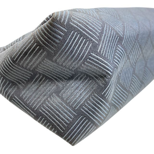 Bottega Veneta Clutch Bag Second Bag Intrecciato Nylon Canvas Gray Unisex