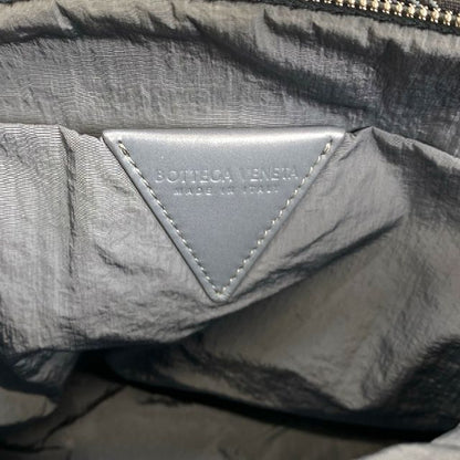 Bottega Veneta Clutch Bag Second Bag Intrecciato Nylon Canvas Gray Unisex