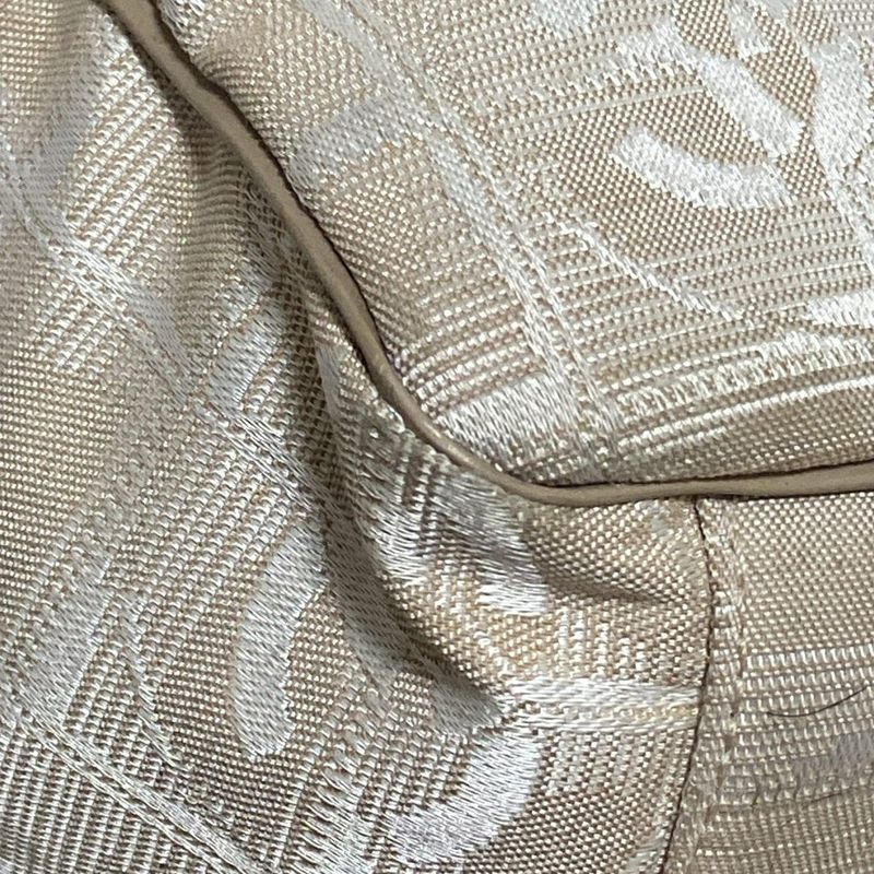 Chanel New Travel Line Boston Bag Beige And Ivory Main Item No Lock Leather