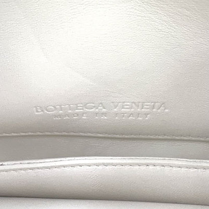 Bottega Veneta Mount Leather White Shoulder Bag Gold