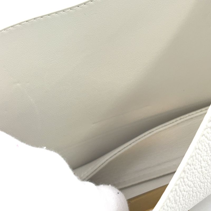 Bottega Veneta Mount Leather White Shoulder Bag Gold