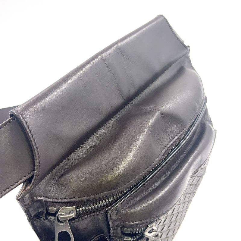 Bottega Veneta Intrecciato Leather Brown Body Bag 121604v46512040