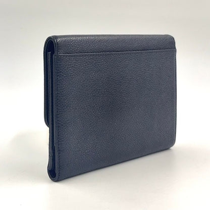 Chanel Coco Mark 3 Fold 4 Leather Black Wallet Gold