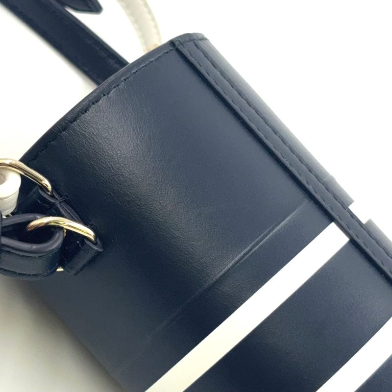 Christian Dior Vibe Bottle Holder Shoulder Leather Black Handbag Silver