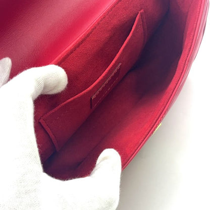 Louis Vuitton New Wave Chain Bag PM Leather Red Shoulder Bag Silver M51930