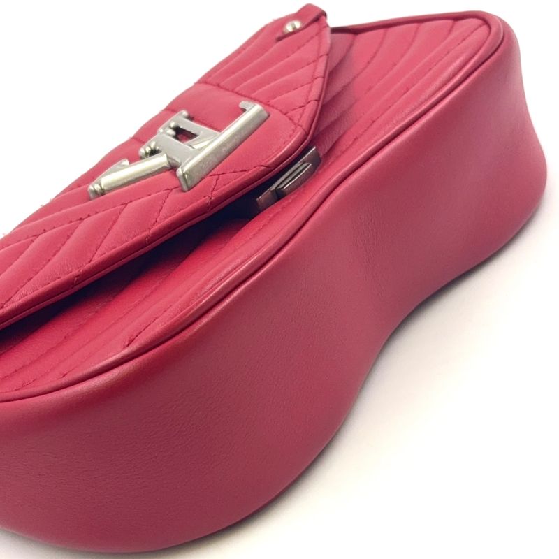 Louis Vuitton New Wave Chain Bag PM Leather Red Shoulder Bag Silver M51930