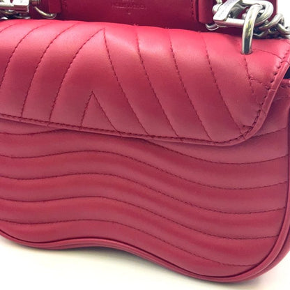 Louis Vuitton New Wave Chain Bag PM Leather Red Shoulder Bag Silver M51930