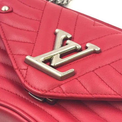 Louis Vuitton New Wave Chain Bag PM Leather Red Shoulder Bag Silver M51930
