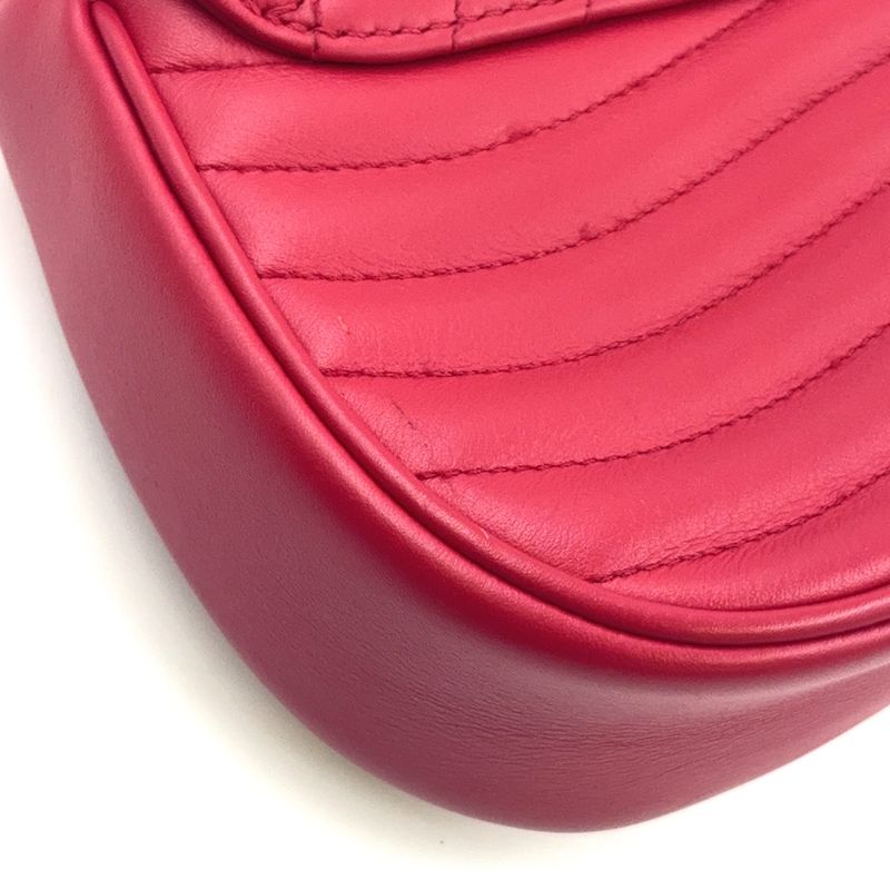 Louis Vuitton New Wave Chain Bag PM Leather Red Shoulder Bag Silver M51930