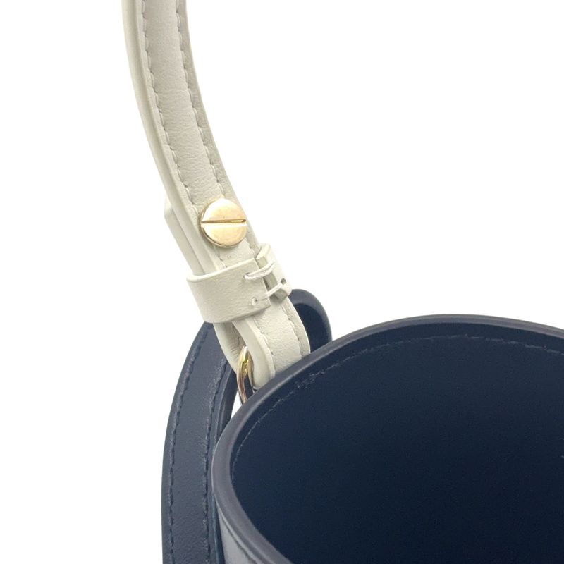 Christian Dior Vibe Bottle Holder Shoulder Leather Black Handbag Silver