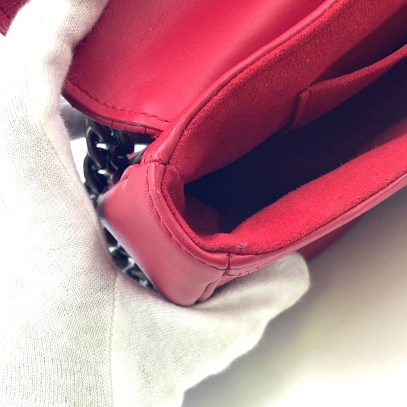 Louis Vuitton New Wave Chain Bag PM Leather Red Shoulder Bag Silver M51930