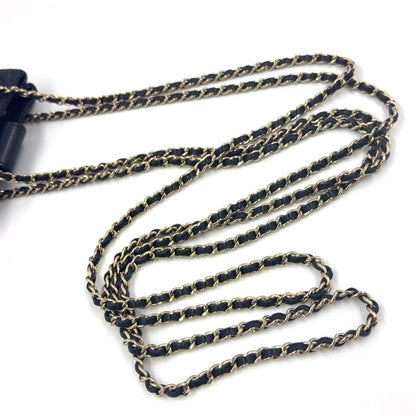 Chanel Mini Pochette Chain Lambskin Black Shoulder Bag Gold