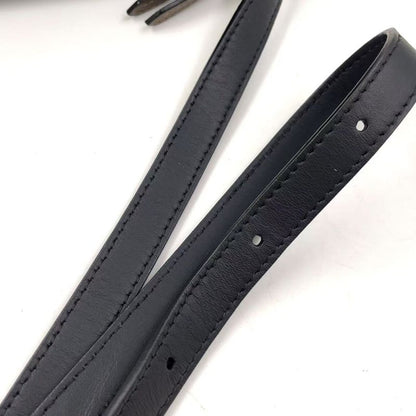 Fendi Cam Leather Brown And Black Shoulder Bag Gold 8bs019