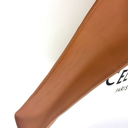 Celine Leather And Cotton Ivory And Brown Tote Bag Gold